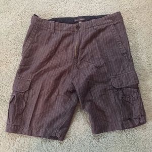 BANANA REPUBLIC Black Striped Cargo Shorts